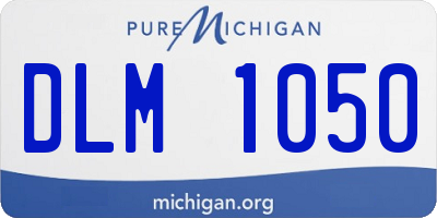 MI license plate DLM1050