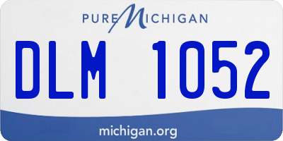 MI license plate DLM1052