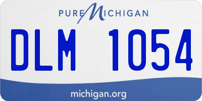 MI license plate DLM1054