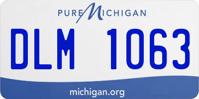 MI license plate DLM1063