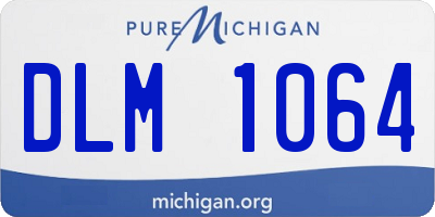 MI license plate DLM1064