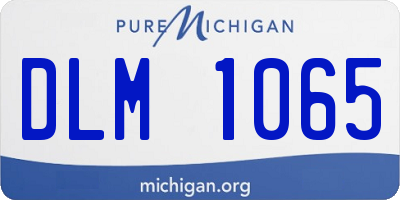 MI license plate DLM1065