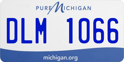 MI license plate DLM1066
