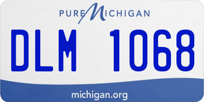 MI license plate DLM1068