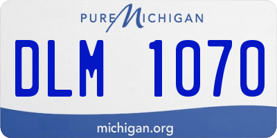 MI license plate DLM1070