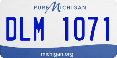 MI license plate DLM1071