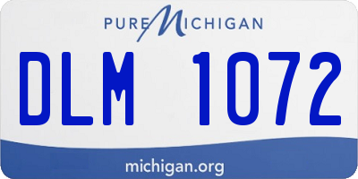 MI license plate DLM1072