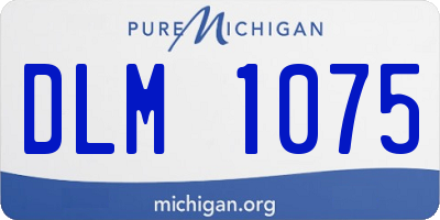 MI license plate DLM1075