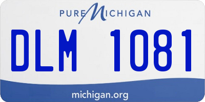 MI license plate DLM1081