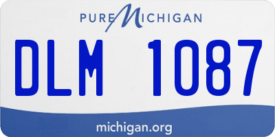MI license plate DLM1087