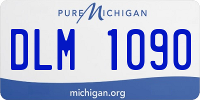 MI license plate DLM1090