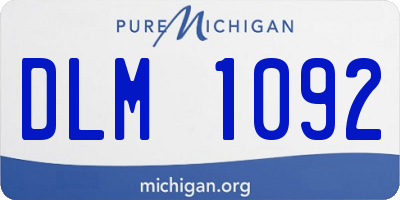 MI license plate DLM1092