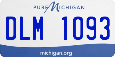 MI license plate DLM1093