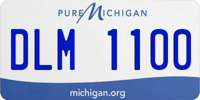 MI license plate DLM1100