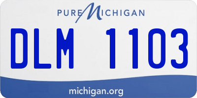 MI license plate DLM1103