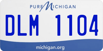 MI license plate DLM1104