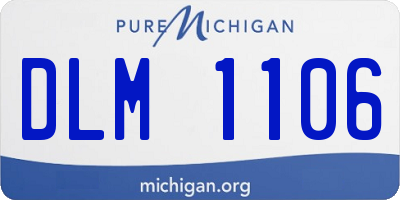 MI license plate DLM1106