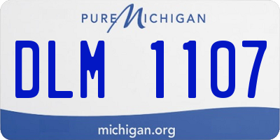 MI license plate DLM1107
