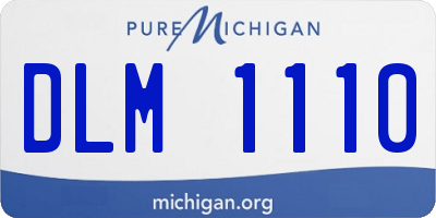 MI license plate DLM1110