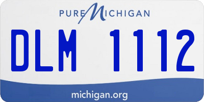 MI license plate DLM1112