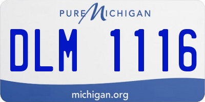 MI license plate DLM1116