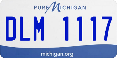 MI license plate DLM1117