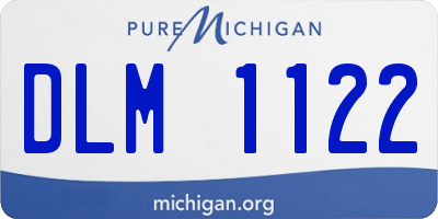 MI license plate DLM1122