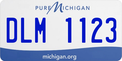 MI license plate DLM1123