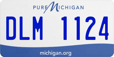 MI license plate DLM1124