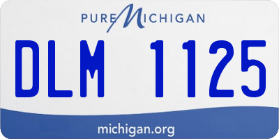 MI license plate DLM1125
