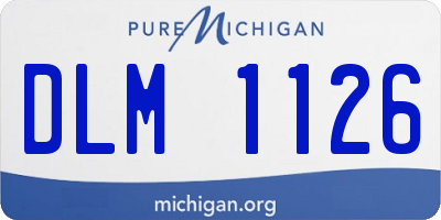 MI license plate DLM1126