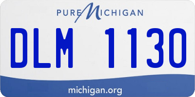 MI license plate DLM1130