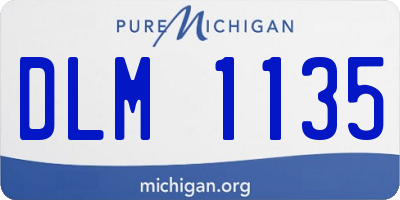 MI license plate DLM1135