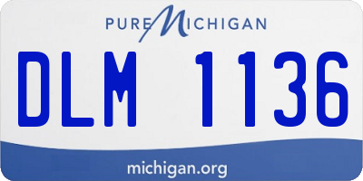 MI license plate DLM1136
