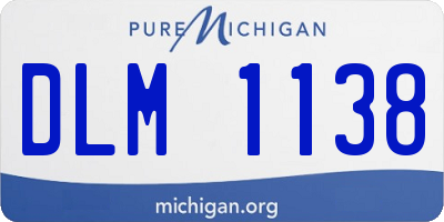 MI license plate DLM1138