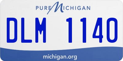 MI license plate DLM1140