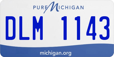 MI license plate DLM1143