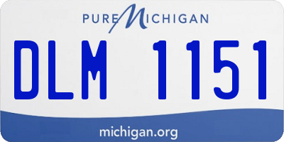 MI license plate DLM1151