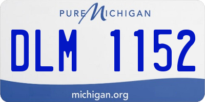 MI license plate DLM1152
