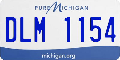 MI license plate DLM1154