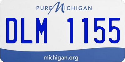 MI license plate DLM1155