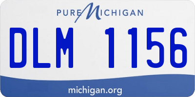 MI license plate DLM1156
