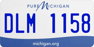 MI license plate DLM1158