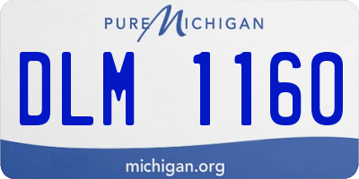 MI license plate DLM1160