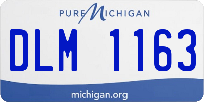 MI license plate DLM1163