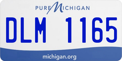 MI license plate DLM1165