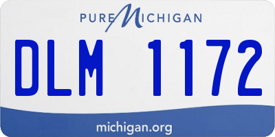 MI license plate DLM1172