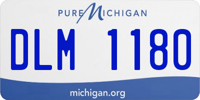MI license plate DLM1180