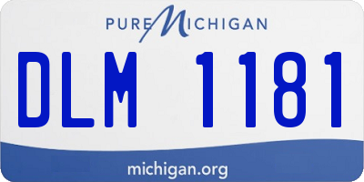 MI license plate DLM1181