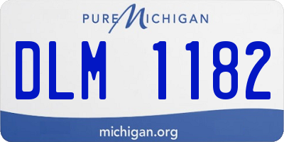 MI license plate DLM1182